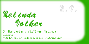 melinda volker business card